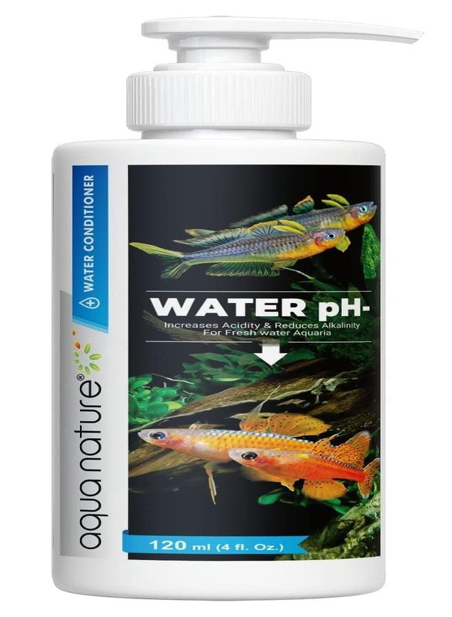 الطبيعة المائية أكوا ناتشر، مُحسِّن حموضة الماء (PH-) - يزيد الحموضة ويقلل القلوية لأحواض أسماك المياه العذبة، 120 مل - Image 1